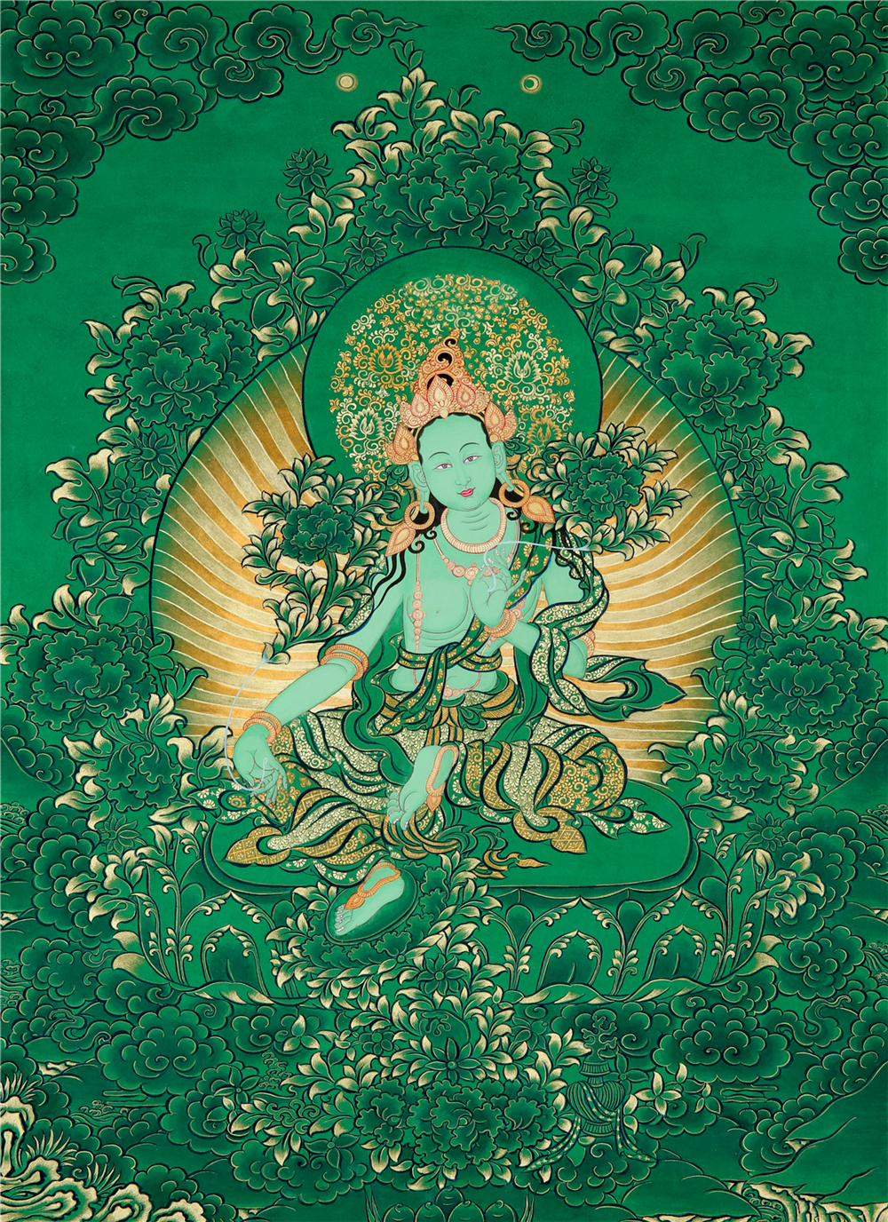 绿度母 - Thangka World